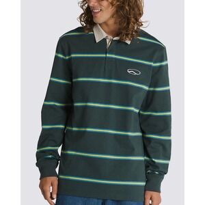 NWT VANS Gatewood Rugby‎ stripe Long Sleeve Polo boys large